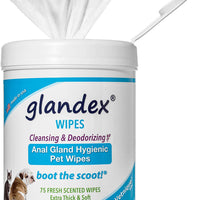 Glandex - Toallitas higiénicas para mascotas, limpieza y desodorizante, para perros y gatos con vitamina E, acondicionadores de piel y aloe - BESTMASCOTA.COM