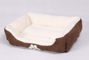 Long Rich Reversible Rectangle Pet Bed Dog Bed with Dog Paw Embroidery,Medium size, by Happycare Textiles - BESTMASCOTA.COM