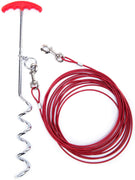 Perro corbata Fuera Cable y Estaca 30 ft al aire última intervensión, Patio y Camping, para pequeñas y medianas perros hasta 60 libras, 16" Juego, 30 ft Cable - BESTMASCOTA.COM