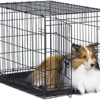 Jaula de metal para perros, con puerta simple o doble, plegable de New World - BESTMASCOTA.COM
