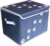 Feline Ruff - Caja de almacenamiento para juguetes de perro, tamaño grande Cesta de almacenamiento de juguetes para mascotas de 16.0 x 12.0 in con tapa. Cubo de lona plegable perfecto para juguetes y accesorios de gato. - BESTMASCOTA.COM