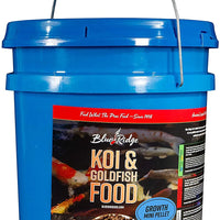 Blue Ridge - Pellets de comida para pescado, fórmula de crecimiento de peces dorados y Koi, mini pellet flotante de 1/8 pulgadas, dieta equilibrada - BESTMASCOTA.COM