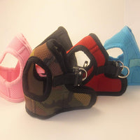 Arnés para perros de malla suave, cómodo para razas pequeñas, cachorros, juguetes, de 2 a 16 lb, en color rosa bebé, azul, negro, rojo, camuflado en tamaño pequeño, mediano, grande y extra grande - BESTMASCOTA.COM