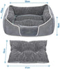 Cama para perro, lavable a máquina, lujosa cama rectangular con suave cojín desmontable para mascotas pequeñas y medianas - BESTMASCOTA.COM