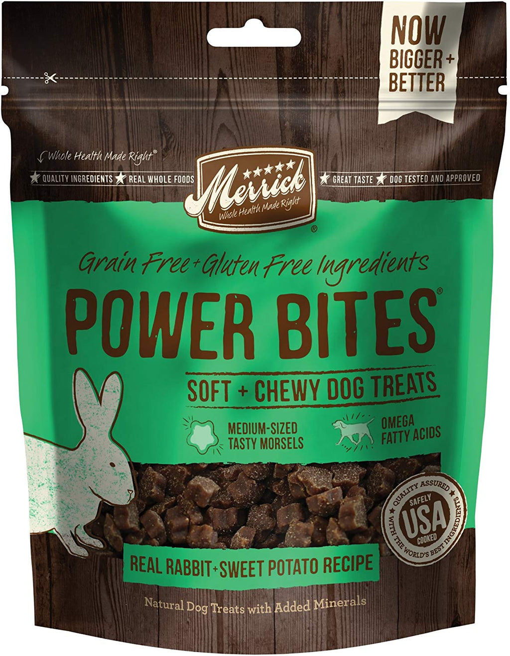 Merrick Power Bites Real Rabbit Dog Treats - BESTMASCOTA.COM