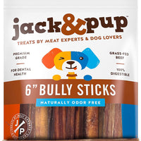 Jack&Pup - Barras de carne de vacuno para perros de grado premium, sin olor, extra gruesas, 5.9 in de largo, sabor de carne fresca y sabrosa, 30 % más larga - BESTMASCOTA.COM