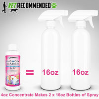 Vet recomendado – tiña Tratamiento para gatos – Concentrado hace Dos – Martillo Botellas de Antifúngico Spray de forma segura Mata a Virus, Enfermedad causar bacterias, esporas y hongos – fabricado en EE. UU. (4oz/120 ml) - BESTMASCOTA.COM