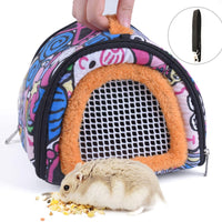 CROWNY - Bolsa transportadora para hámster (portátil, transpirable, con correa desmontable) - BESTMASCOTA.COM