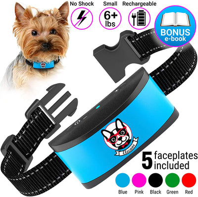 Collar pequeño para perro recargable, antiladridos para perros pequeños – el más pequeño más humano para dejar de ladrar – el collar de entrenamiento de perro sin corteza de choque impermeable – Dispositivo seguro de control de corteza para mascotas - BESTMASCOTA.COM