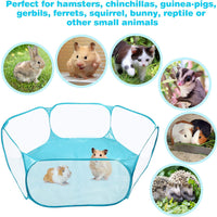 PrimePets - Playpen de animales pequeños, impermeable, para uso al aire libre/interior, valla de ejercicio abierta, carpa CC para conejos, hámster - BESTMASCOTA.COM