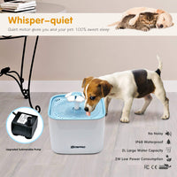 Dispensador de agua para mascotas, diseño de gato, sano, higiénico y muy silencioso, con 2 filtros de repuesto para perros, gatos, pájaros y animales pequeños, color azul - BESTMASCOTA.COM