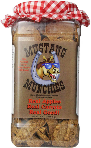 Mustang Munchies recipiente de plástico (Equino Pet Treats, 3-Pound - BESTMASCOTA.COM