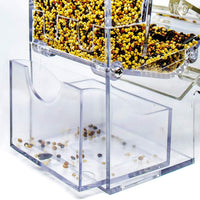 No Mess Comedero para pájaros última intervensión de instalar Tidy semillas Parrot Food Tubo con Perca Jaula accesorios para Budgerigar Canarias Cockatiel Finch Parakeet - BESTMASCOTA.COM