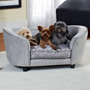 Enchanted Home Pet Quicksilver Sofa Dog Bed in Gray - BESTMASCOTA.COM