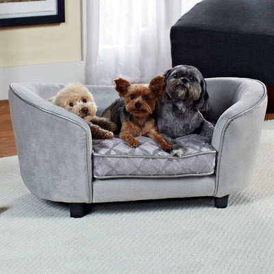 Enchanted Home Pet Quicksilver Sofa Dog Bed in Gray - BESTMASCOTA.COM