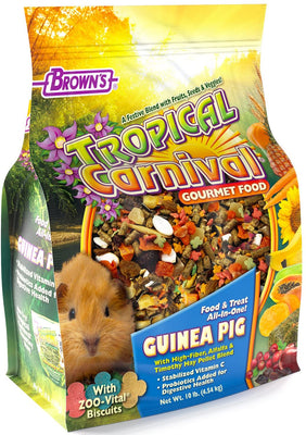 F.M. Brown's Tropical Carnival Gourmet Comida para cobayas con pellets de Alfalfa y Timothy - Dieta diaria con vitamina y nutrientes - BESTMASCOTA.COM