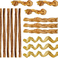 Pawstruck Mini Bully Sticks para perros pequeños y cachorros – Natural Bulk Dental Treats para razas de juguete, carne de vacuno en miniatura mejor bajo olor Pizzle Stix masticar en primavera, trenzas, pesas - BESTMASCOTA.COM