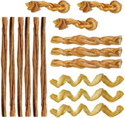 Pawstruck Mini Bully Sticks para perros pequeños y cachorros – Natural Bulk Dental Treats para razas de juguete, carne de vacuno en miniatura mejor bajo olor Pizzle Stix masticar en primavera, trenzas, pesas - BESTMASCOTA.COM