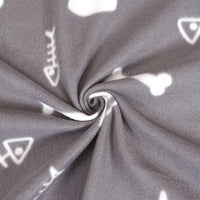 Manta para perro, suave y cálida, con estampado de huellas, para perros pequeños, medianos, grandes, gatos, cachorros, gatitos, otros animales, color negro, gris - BESTMASCOTA.COM