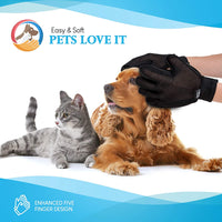 Pet Grooming Gloves Dog Brush & Cat Brush for Pets (Pair) – Easy, Machine Washable Deshedding Glove for Dogs & Cats Hair Removal – Dog & Cat Grooming Must-Have (One Size Fits All) - BESTMASCOTA.COM