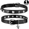 Joansan - Collar ajustable para gato, con piedras de estrás y cascabel, de seguridad básica, clásico, con longitud ajustable de 7 a 10 pulgadas, para gatos y gatitos - BESTMASCOTA.COM