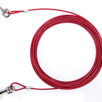 Perro corbata Fuera Cable y Estaca 30 ft al aire última intervensión, Patio y Camping, para pequeñas y medianas perros hasta 60 libras, 16" Juego, 30 ft Cable - BESTMASCOTA.COM