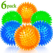 Bolas chirriantes para perros pequeños, pelotas de goma para perros, 6 unidades, colores brillantes, bolas de juguete para perro, juguetes chillones para perros, juguetes para masticar para perros pequeños, juguetes de dentición para cachorros - BESTMASCOTA.COM