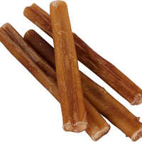 Pawstruck - Palos rectos para cachorros o perros de 7 pulgadas | huesos naturales y sin olor | carne de vacuno alimentada con hierba | grosor medio de larga duración para perros masticables con pizzas dentales | mejor espeso Bullie Stix - BESTMASCOTA.COM