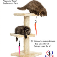 Pet Fit para la vida 5 pieza Pack de gusanos de repuesto para interactivo gato y kitten Toy wands - BESTMASCOTA.COM