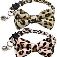 KUDES - Juego de 2 collares para gatos con corbata de lazo y campana para gatos y otros perros pequeños, ajustables de 7.9 – 10.5 in - BESTMASCOTA.COM