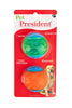 Pet President TPR LED Light Up and Squeaky 2.5 in Pet Ball Pet Supplies (2 unidades) - BESTMASCOTA.COM