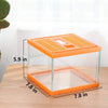 crapelles Reptile Terrario Kit Color Naranja Araña Contenedor Tarántula Caja jaula Gecko Habitat Insecto Enclosure Pet Tanque Rana Carrier Tortuga Caracol Contenedor Hermita Cangrejo Casa Cricket cría - BESTMASCOTA.COM