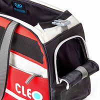 Cleo by teafco petobus aprobado por la aerolínea (18.25", tamaño mediano) Pet Carrier – carmín rojo/gris - BESTMASCOTA.COM