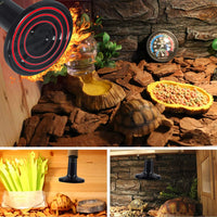 Aomryom 150W 2 Pack de Emisor de calor de cerámica infrarroja Reptile lámpara de calor – No se emite luz sin daño lámpara de calentador para Lizard Snake Coop Pollo Tortuga Acuario Pet Brooder – Fuente de calor 24 horas – Negro - BESTMASCOTA.COM