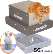 SpeedySift - Caja de arena para gatos con revestimiento de tamizaje desechable, tamaño grande - BESTMASCOTA.COM