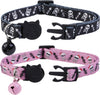 BoomBone - Collar para gato, diseño de calavera, con campana, paquete de 2 collares seguros para cachorros de Halloween - BESTMASCOTA.COM