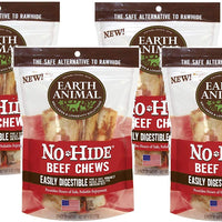 Masticables de carne de vacuno Earth Animal sin ocultar, 4 pulgadas, bocadillos alternativos de cuero crudo, para perros - BESTMASCOTA.COM