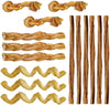 Bully Stick Variedad Pack para Perros | Mejor Mezcla de Natural Baja Olor de carne Stix | Pizzle Dental Treat Chews: Recto, Trenzado, Anillo, Primavera, Barbell, Pretzel, etc. - BESTMASCOTA.COM