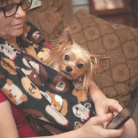 Critter Cuddler Small Animal Carrier and Bonding Pouch Anti-Anxiety Interactive Play Exercise Ring Therapeutic for Pet & Handler Small Dog Cat Hedgehog Puppy Travel Sling - Made in USA (OWL) - BESTMASCOTA.COM