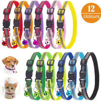 Tondwin - Collar para gato (nailon suave, reflectante, con campana, ajustable, para cachorros de perros pequeños - BESTMASCOTA.COM