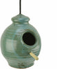 Chickadee gres mano Thrown Pottery – Comedero para pájaros con percha de ropa de gres Anthony disponible en blanco, azul real, verde azulado, azul francés, azul lavanda y Butternut., Azul French - BESTMASCOTA.COM