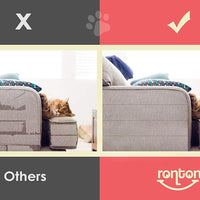 Ronton - Cinta antiarañazos para gatos, 100 % transparente, doble cara, para entrenamiento de gatos, seguro para mascotas y niños, protector de muebles, sofás y puertas - BESTMASCOTA.COM