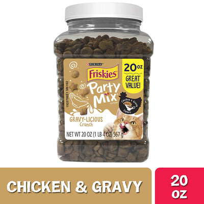 Purina Friskies Party Mix Pollo Adulto Cat Treats – 20 oz & 30 oz. Botes - BESTMASCOTA.COM