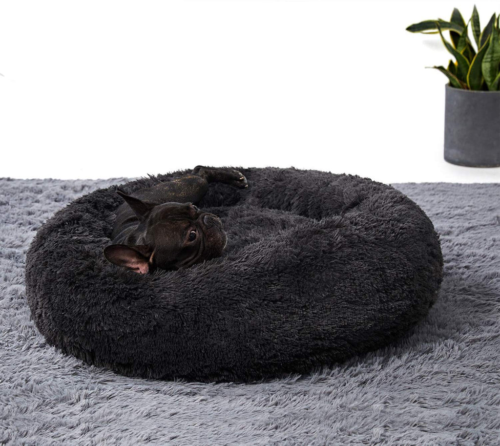 Cama redonda para perro ANWA, tamaño mediano, lavable, cama para perros pequeños, cama para perros de felpa - BESTMASCOTA.COM