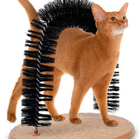 kleeger rascador para gatos y arco de cuidado: Auto Groomer y masajeador con bolas y pelo de catnip: No más, suave piel cepillado, perfecto para jugar y arañazos, construcción duradera - BESTMASCOTA.COM