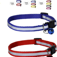 Collar de gato reflectante con campana para mascotas (gatos, perros, animales pequeños) – poliéster duradero por Prime Pet - BESTMASCOTA.COM