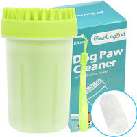 Limpiador de patas y cepillo de aseo para mascotas 2 en 1 extragrande – Limpiador de patas de mascotas portátil con toalla, suave limpiador de pies de silicona para perros y gatos con patas de perro - BESTMASCOTA.COM