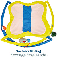 Animales Favorite Cat Play Mat, tienda de campaña Centro de Actividad con colgar juguetes - BESTMASCOTA.COM
