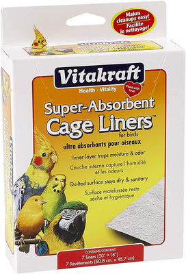 Vitakraft 512071 - Bolsas de jaula superabsorbentes para pájaros, 20.0 x 18.0 in - BESTMASCOTA.COM