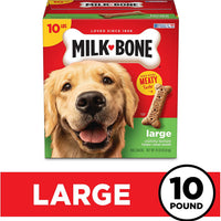 Milk-Bone Original Dog Treats, limpia los dientes, refresca la respiración 10 Pound (Pack of 1) Large